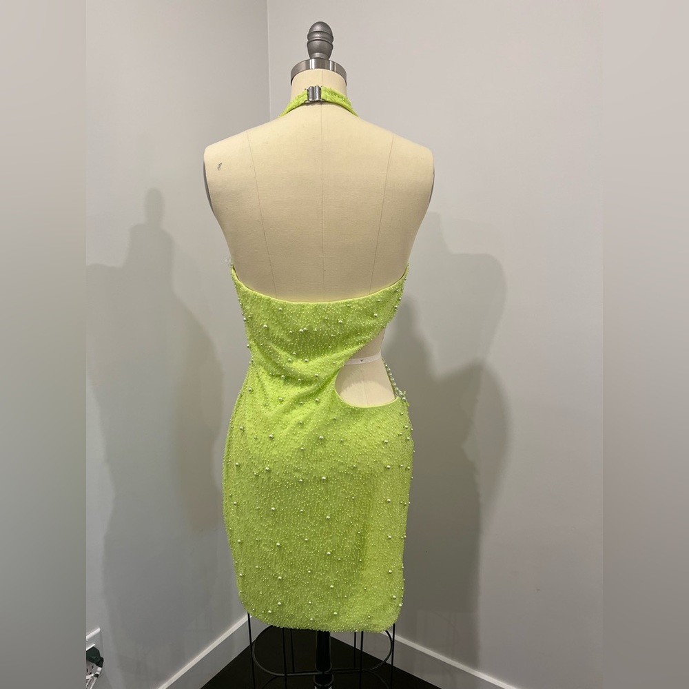 Oh Polly Lime Green Mini Dress - Picture 7 of 8